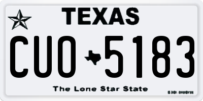 TX license plate CUO5183