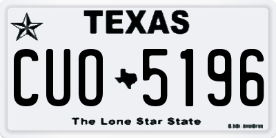 TX license plate CUO5196