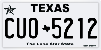 TX license plate CUO5212