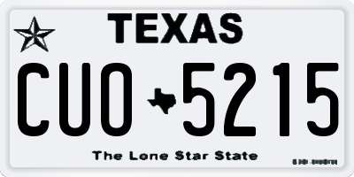 TX license plate CUO5215