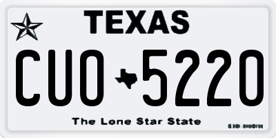 TX license plate CUO5220