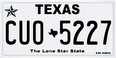 TX license plate CUO5227