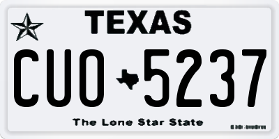 TX license plate CUO5237