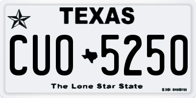 TX license plate CUO5250