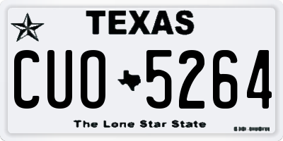 TX license plate CUO5264