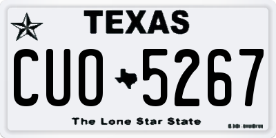 TX license plate CUO5267