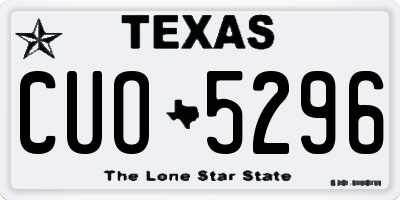 TX license plate CUO5296