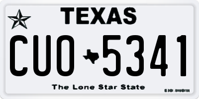 TX license plate CUO5341