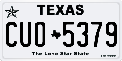 TX license plate CUO5379