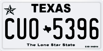 TX license plate CUO5396