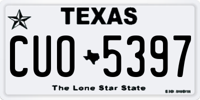 TX license plate CUO5397
