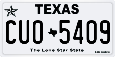 TX license plate CUO5409