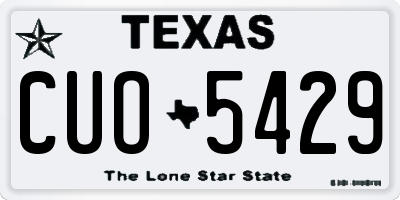 TX license plate CUO5429