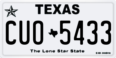 TX license plate CUO5433