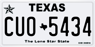 TX license plate CUO5434