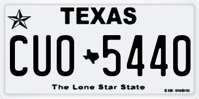 TX license plate CUO5440