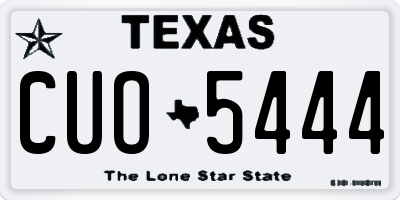 TX license plate CUO5444