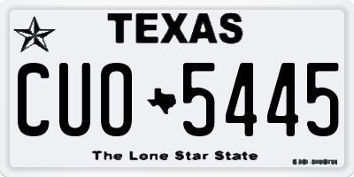 TX license plate CUO5445
