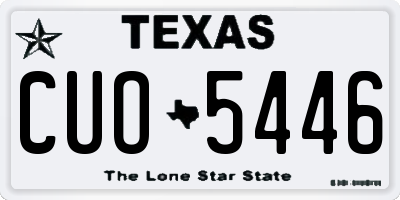 TX license plate CUO5446