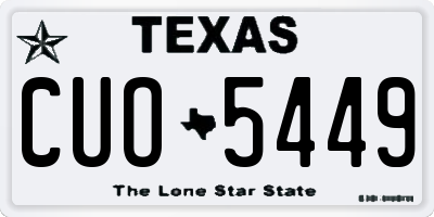 TX license plate CUO5449