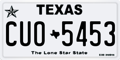 TX license plate CUO5453