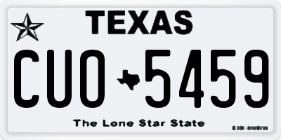 TX license plate CUO5459