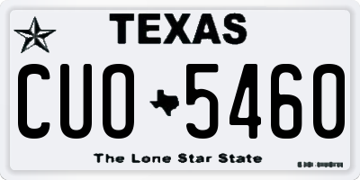 TX license plate CUO5460