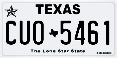 TX license plate CUO5461