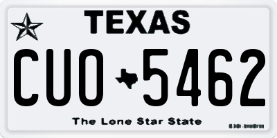 TX license plate CUO5462