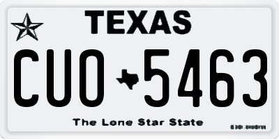 TX license plate CUO5463
