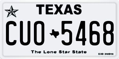 TX license plate CUO5468