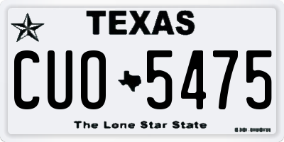 TX license plate CUO5475