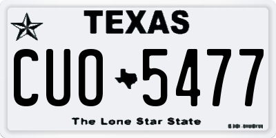 TX license plate CUO5477