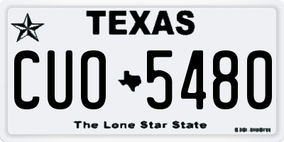 TX license plate CUO5480