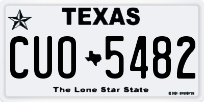 TX license plate CUO5482