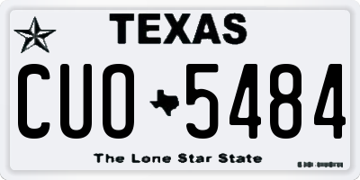 TX license plate CUO5484