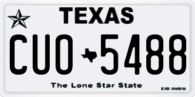 TX license plate CUO5488