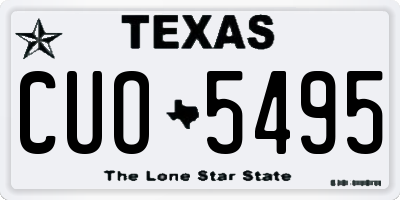 TX license plate CUO5495