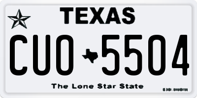 TX license plate CUO5504