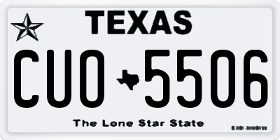 TX license plate CUO5506