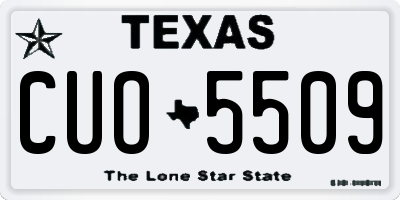 TX license plate CUO5509