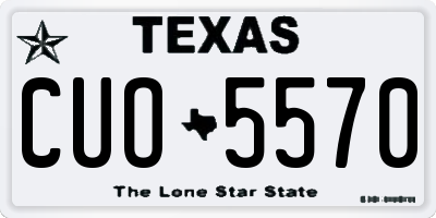 TX license plate CUO5570