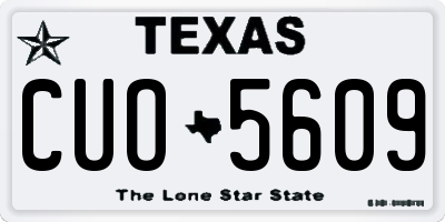 TX license plate CUO5609
