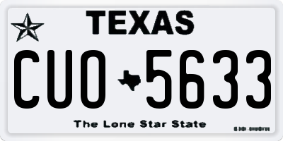 TX license plate CUO5633