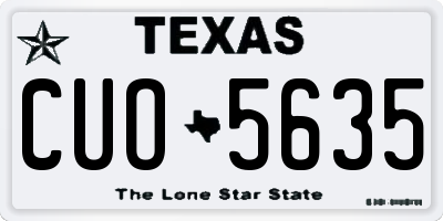 TX license plate CUO5635