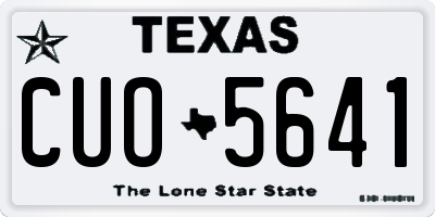 TX license plate CUO5641