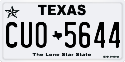 TX license plate CUO5644