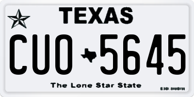 TX license plate CUO5645