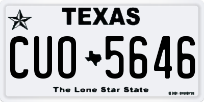 TX license plate CUO5646