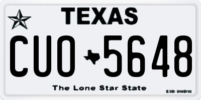 TX license plate CUO5648